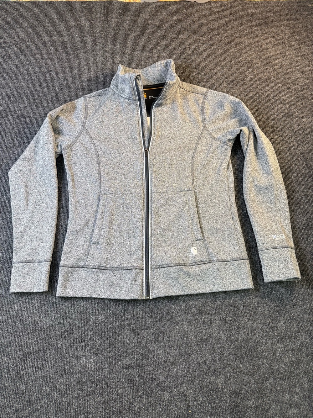 Carhartt Women’s Heather Gray Zip-Up Force Jacket Small